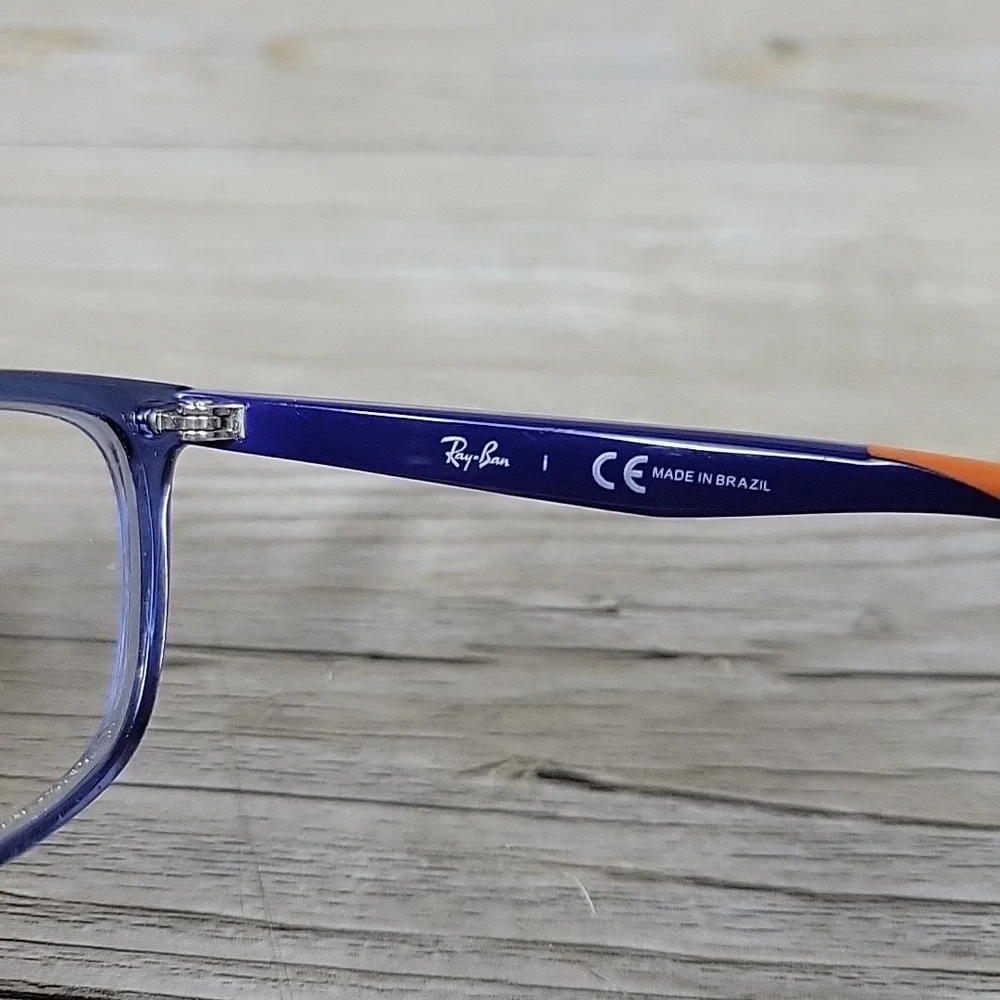 Ray-Ban Jr RB 1586 3775 Eyeglasses Frames Blue Orange  49-16 130mm Full Rim Kids